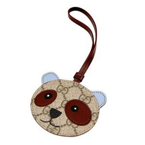 Gucci Charm GG Emblem Panda Beige Red